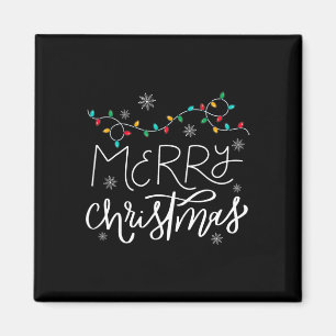 Imã Feliz Natal Luz Vermelha Santa Hat Família Xmas M