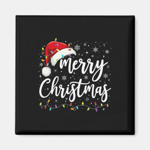 Imã Feliz Natal Luz Vermelha Santa Hat Família Xmas M