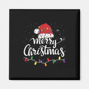 Imã Feliz Natal Luz Vermelha Santa Hat Família Xmas M