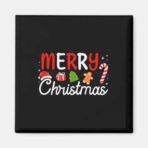 Imã Feliz Natal Luzes Santa Hat Família Xmas Homens W