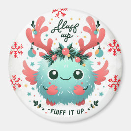 Imã Feliz Natal Monstro Azul