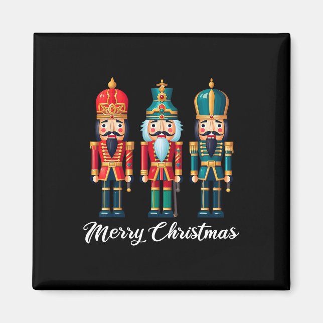 Imã Feliz Natal Nutcracker Balé Festivo Xmas Men (Frente)