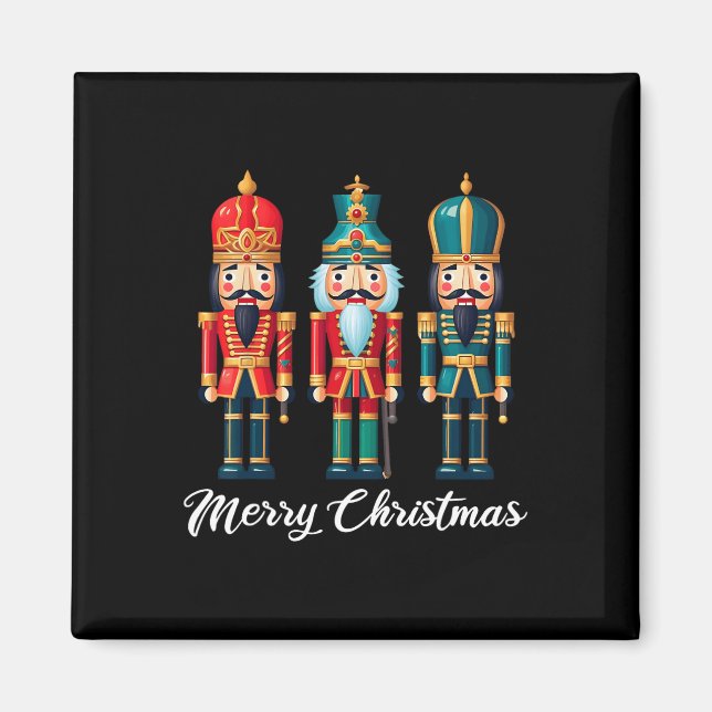 Imã Feliz Natal Nutcracker Balé Festivo Xmas Men (Frente)