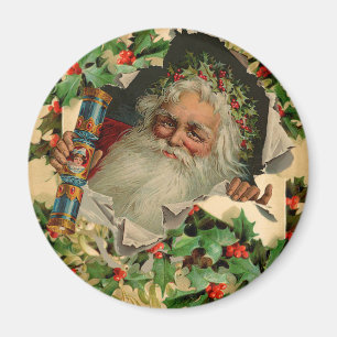 Imã Feliz Natal Pai Natal Claus Antiquado clássico