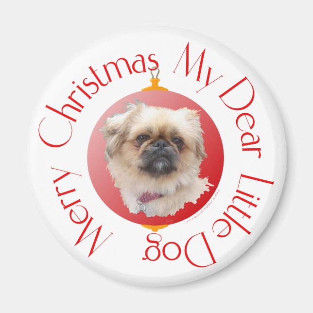 Imã Feliz Natal Pékinese (Frente)
