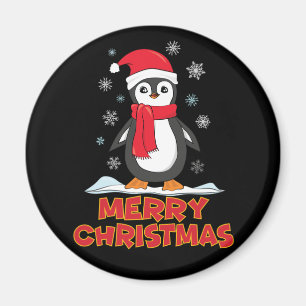 Imã Feliz Natal - Pinguim Gato