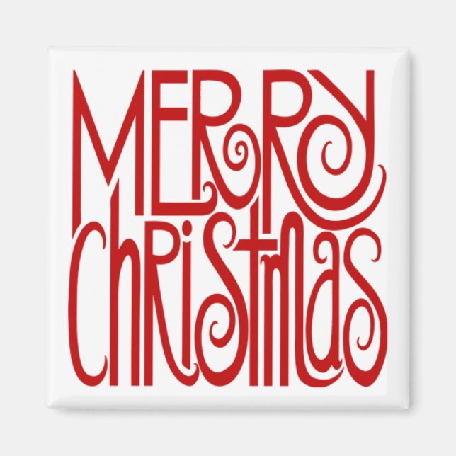 Imã Feliz Natal Red Magnet (Frente)