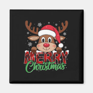 Imã Feliz Natal Reindeer Xadrez Família Xmas