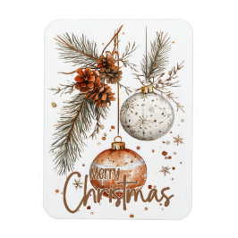 Ímã Feliz Natal Rustic Saudação