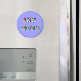 Imã Feliz Natal Snowman Font Magnet