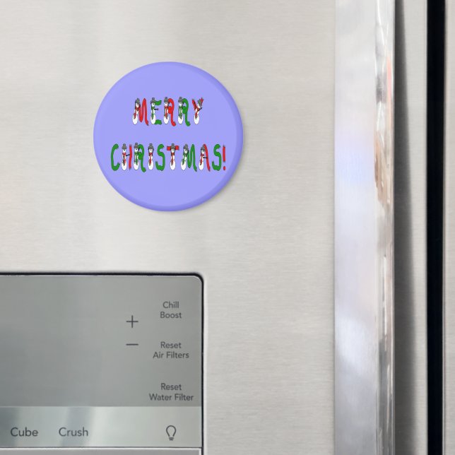 Imã Feliz Natal Snowman Font Magnet (In Situ (Fridge))