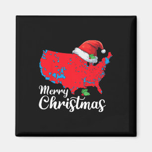 Imã Feliz Natal Trump Patriótico Mapa dos Estados Unid