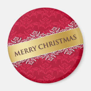 Imã Feliz Natal vermelho - Magnet