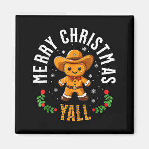 Imã Feliz Natal Vocês Biscoito de gengibre Cowboy Como