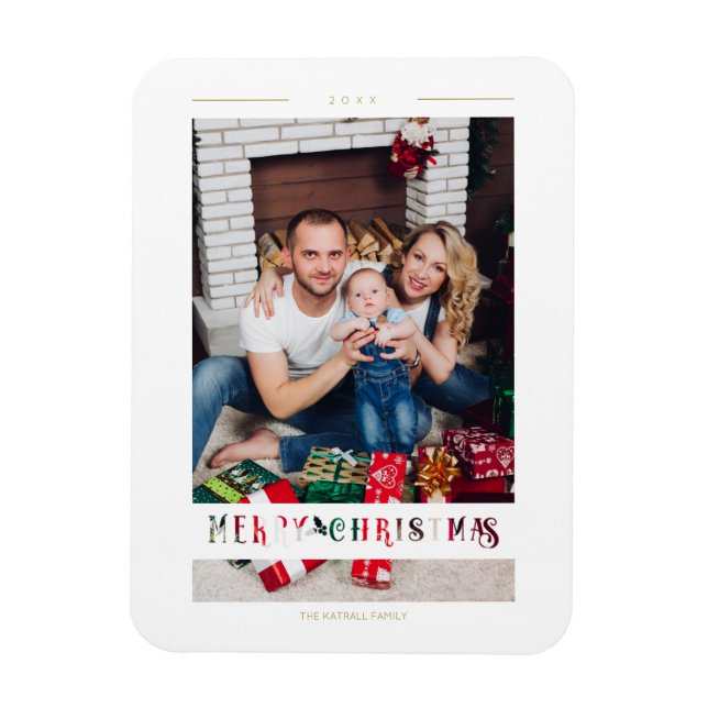 Ímã Feliz Natal Wimshical Calliographic Cut Paper (Vertical)