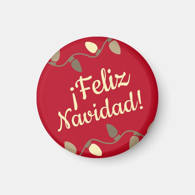 Imã Feliz Navidad Feliz, Feliz Natal em Espanha (Frente)
