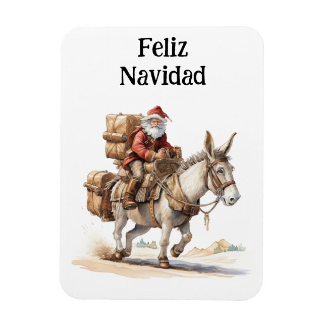 Ímã Feliz Navidad frpm para os Papais noeis sudoeste (Vertical)