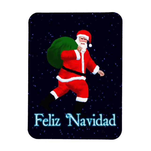 Ímã Feliz Navidad - Papai Noel (Vertical)
