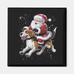 Imã Feliz Pai Natal A Andar No Natal Do Cachorro Da Be