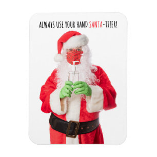 Ímã Feliz Papais noeis de Natal em Face Mask Sanitizer
