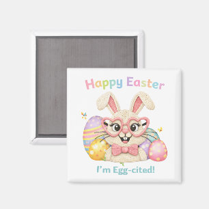 Imã Feliz Páscoa Estou Egg-citado Coelho 