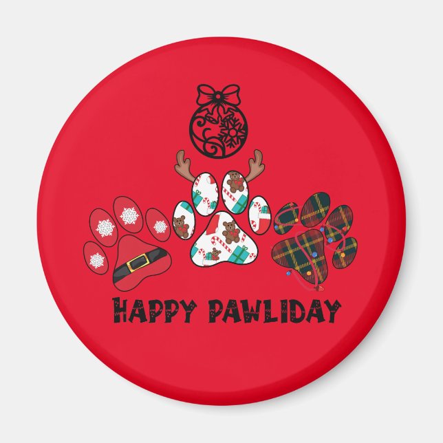 Imã Feliz Patatália - Ímã de Natal (Frente)