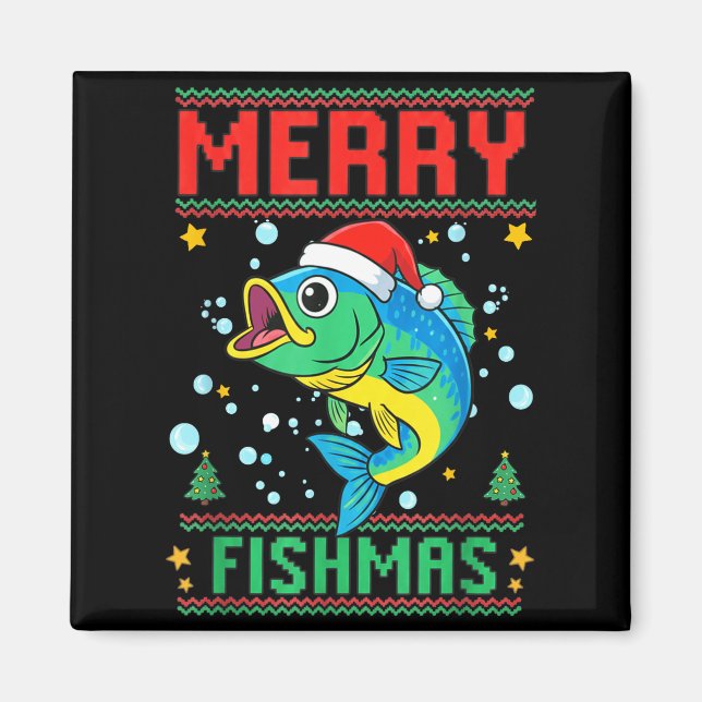 Imã Feliz Peixesnatal P Peixes Pescaria Natal  (Frente)