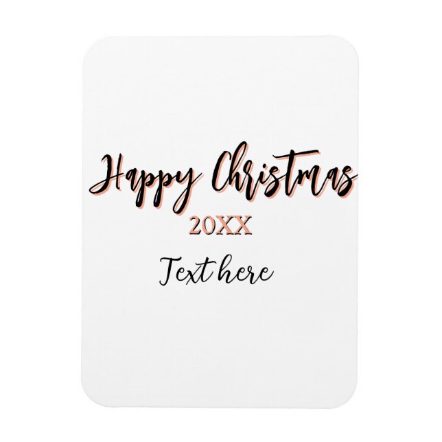 Ímã Feliz pêssego de Natal - ano negro - nome holi (Vertical)