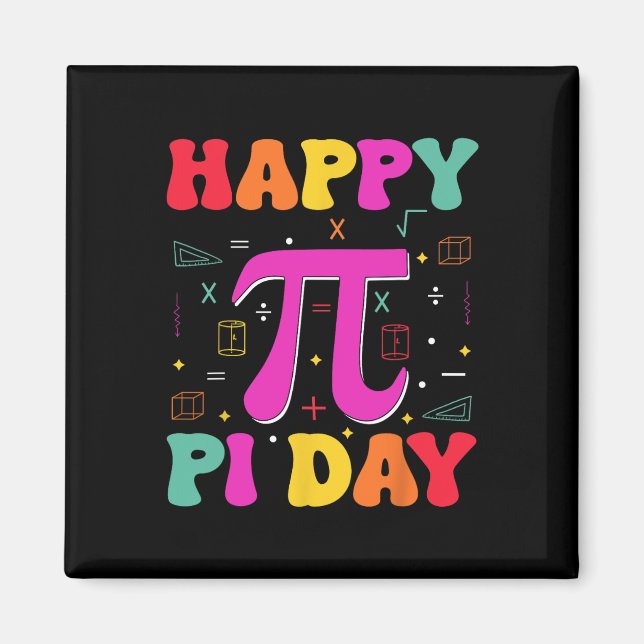 Imã Feliz Pi Day Crianças Professores De Matemática Pr (Frente)