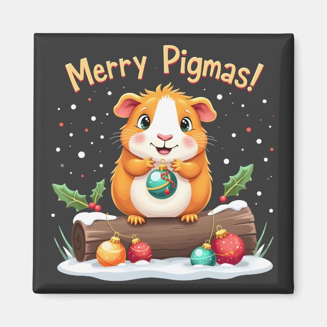 Imã Feliz Pigmas Guiné Papais noeis de Natal (Frente)