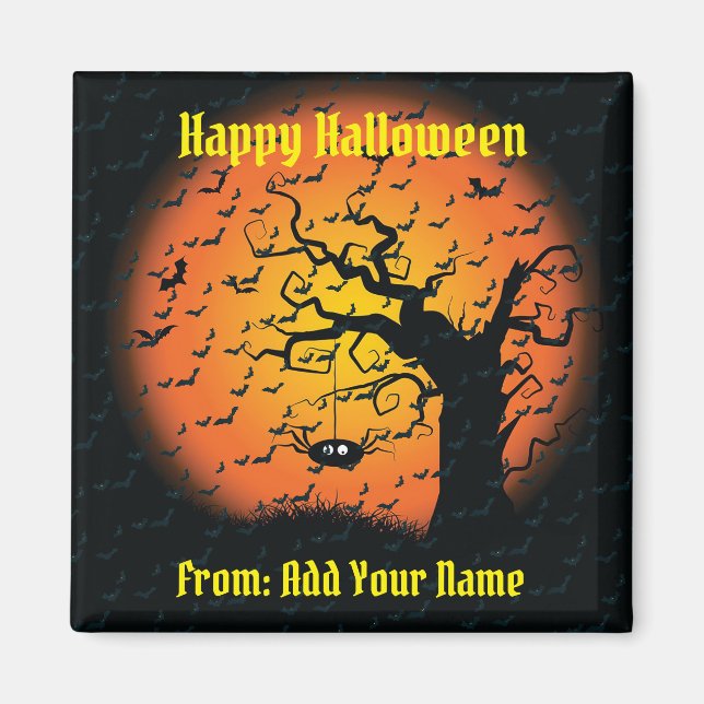 Imã Feliz Presente de Halloween Interessante (Frente)