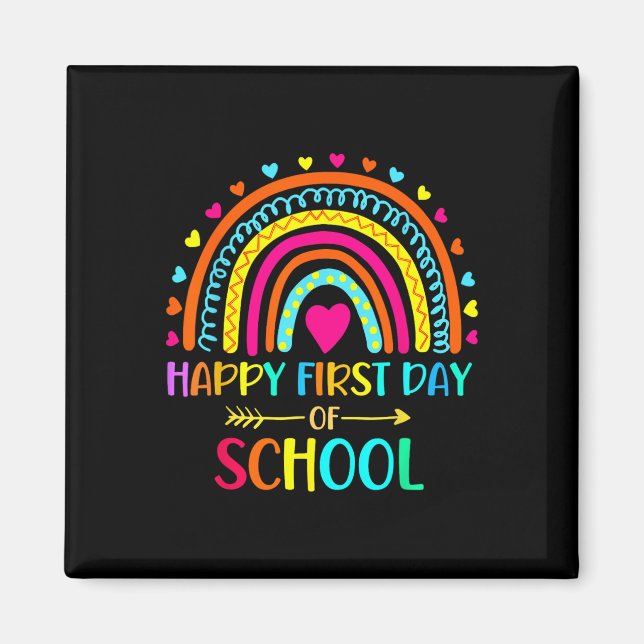 Imã Feliz Primeiro Dia Do Arco-Íris Da Escola De Volta (Frente)