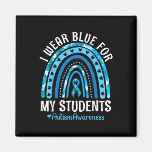Imã Feliz Professor Eu Visto Azul Para Os Meus Alunos