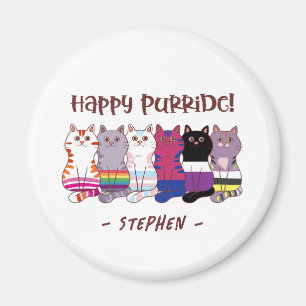 Imã Feliz Purride - Gatos do Orgulho LGBTQ