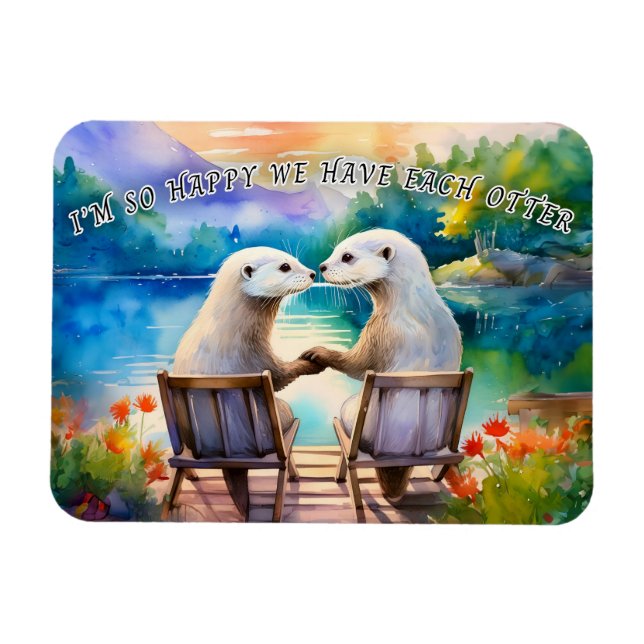 Ímã Feliz que tenhamos cada Otter (Horizontal)