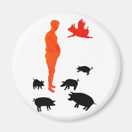 Imã Feliz Refeição Vegeteriana Magnet A Fazenda