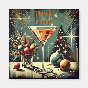 Imã Feliz retrorativa e Martini de Natal brilhante