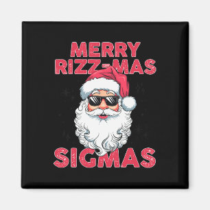 Imã Feliz Rizz Mas Sigmas Engraçado Papai Noel Natal