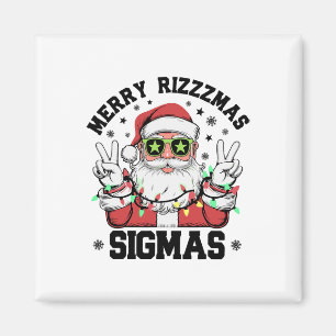 Imã Feliz Rizz Mas Sigmas Engraçado Papai Noel Natal
