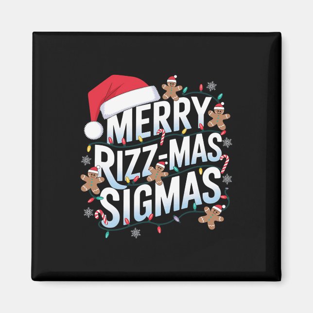 Imã Feliz Rizz Mas Sigmas Engraçado Papais noeis de Na (Frente)