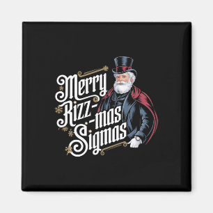 Imã Feliz Rizzmas Sigmas Funny Santa Claus Alpha Gen
