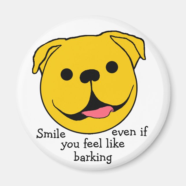 Imã Feliz Rosto Cachorro (Frente)