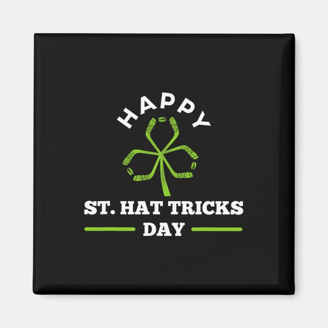 Imã Feliz Rua. Hockey com Truques do Dia de Truques Sh (Frente)