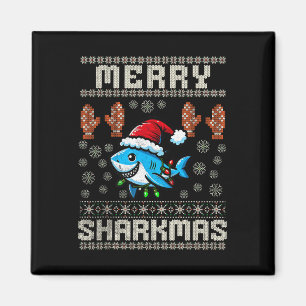 Imã Feliz Sharkmas Natal Ugly Xmas Kids Shar