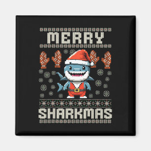 Imã Feliz Sharkmas Natal Ugly Xmas Kids Shar