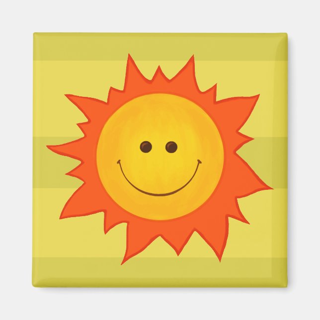 Imã Feliz Sol Sorridente (Frente)