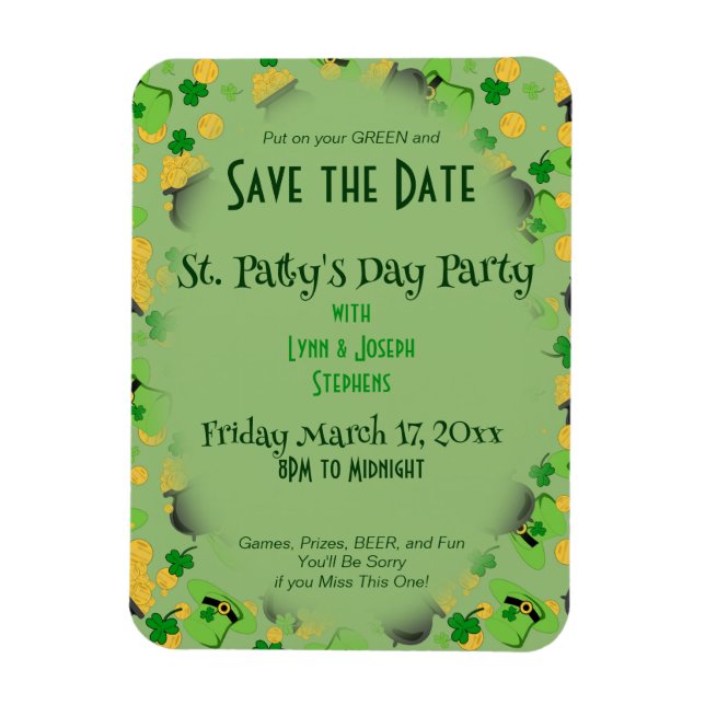 Ímã Feliz Sorte para os Irlandeses (Vertical)