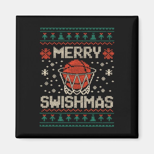 Imã Feliz Swishmas Feia de Natal Bysketll (Frente)