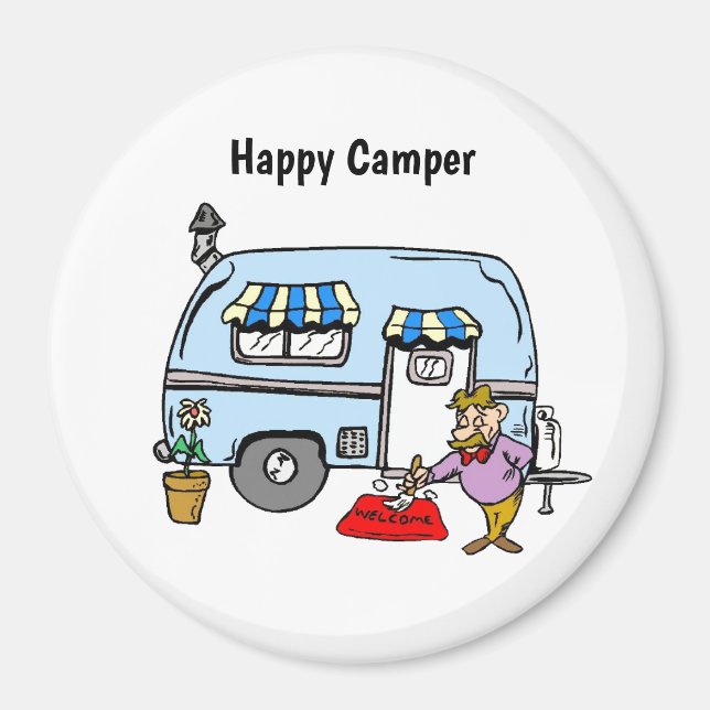 Imã Feliz Trailer de Camper (Frente)