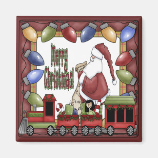 Imã Feliz trem de Natal